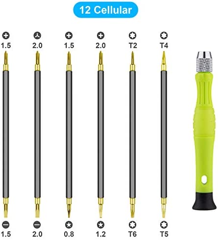 Small Screwdriver Sets, Precision Mini Screwdrivers Set Repair Tool Bit Kit with 6PCS Flat Phillips Pentalobe Triwing Y for Eyeglass Watch Jewelers Laptop Computer Macbook Electronic