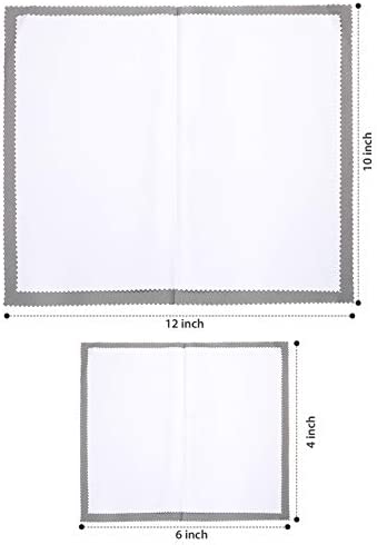 3 Pack Silver Polishing Cleaning Cloth, Keeps Jewelry Clean and Shiny.(1 Pack10'' x 12''+2 Pack 6'' x 8'')