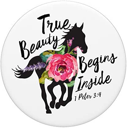 Bible Verse Horse - Cell Phone Mount, Hand Holder Knob 6848 PopSockets PopGrip: Swappable Grip for Phones & Tablets