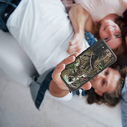 Galaxy A02s Case,for Samsung A02s Case 6.5 inch BFSEROBJ Dual Layer Hybrid Hard PC + Soft TPU Full Body Shockproof Protective Phone Case Cover for Samsung Galaxy A02S 2020 - Camo Forest Deer