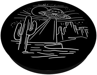 UFO Desert Retro Alien Spaceship Area 51 ET Space Lover Gift PopSockets PopGrip: Swappable Grip for Phones & Tablets
