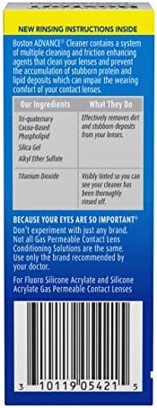 Contact Lens Solution by Boston Advance, for Gas Permeable Contact Lenses, 1 Fl Oz