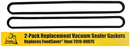 Upper and Lower Gasket Replacements for FoodSaver (2 Foam Gaskets) - Fits V2200, V2400, V2800, V3000, V3200 Series Vacuum Sealers (Replaces Food Saver T910-00075) by OutOfAir