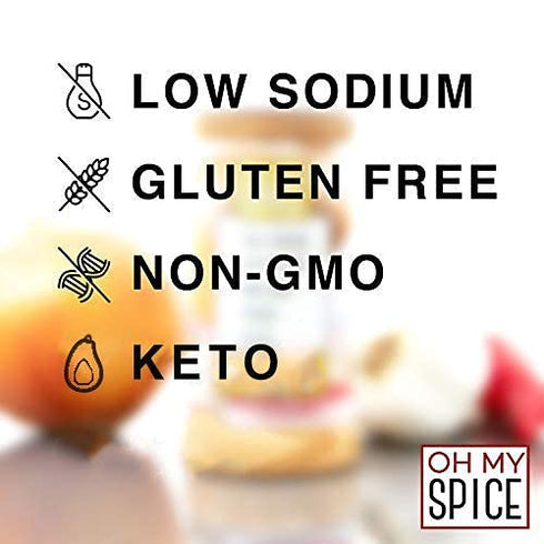 Zesty Ranch Low Sodium Keto Seasoning by Oh My Spice | 0 Calories, 0 Carbs, 0 Sugar, Gluten Free, Paleo, Non GMO, No MSG No Preservatives | Gourmet Healthy Seasonings for Cooking & Flavor Dressing Mix