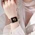 fastgo Bracelet Band Beaded Compatible with Apple Watch 38mm 40mm 41mm Women, Elastic Leather Leopard Strap for Iwatch SE& Series Ultra 8 7 6 5 4 3 2 1(Cheetah/Gold,38/40/41mm)