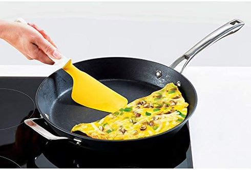 Joseph Joseph Elevate Egg Spatula with Integrated Tool Rest, One-size, White/Yellow