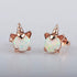 Rose Gold Unicorn Earrings for Girls, Hypoallergenic S925 Sterling Silver Stud Earrings ARSKRO Fire Opal Mini Tiny Cute Animal Earring Jewelry Gifts for Kids
