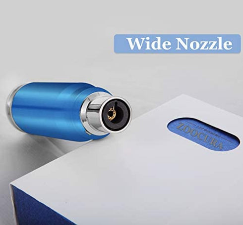 Zoocura Ice Blue Torch Lighter, Refillable Butane Torch Lighters Adjustable Jet Flame Windproof Lighter for Grill Pocket BBQ Camping, Deluxe Gift Box ( Gas Not Included)