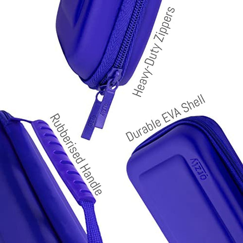 Orzly Carrying case for Nintendo Switch OLED and Switch Console - Midnight Blue Protective Hard Portable Travel case Shell Pouch for Nintendo Switch Console & Accessories
