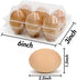 DomeStar Wooden Fake Chicken Eggs, 6PCS 2.5" Unpainted Faux Wood Eggs for Encouraging Hens to Lay Eggs