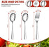 6 Pack Serving Spoons Set Includes 2 Serving Spoons 2 Slotted Serving Spoons and 2 Serving Forks Stainless Steel Buffet Dinner Restaurant Serving Spoons Set for Party Banquet, 8.7 Inch (Silver)