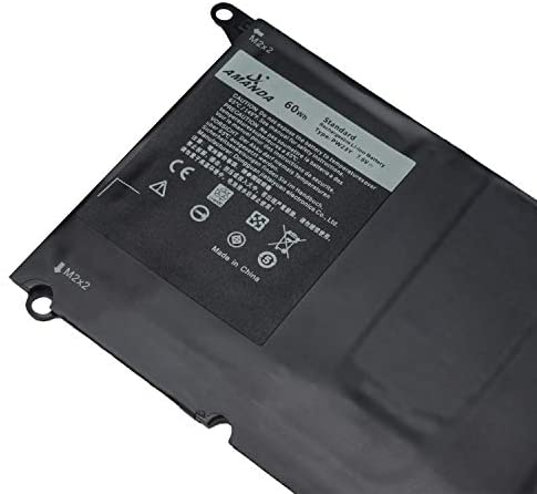 Amanda PW23Y Battery 7.6V 60Wh Replacement for Dell XPS 13 9360 13-9360-D1605G Series Laptop TP1GT 0TP1GT RNP72 0RNP72