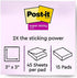 Post-it Super Sticky Notes, Limited Edition Color Collection, 3x3 in, 15 Pads/Pack, 45 Sheets/Pad (654-15SSALL)