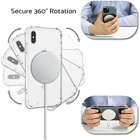 TORU MX Slim for iPhone Xs/iPhone X Magnetic Case, Compatible with Magsafe, Hybrid Transparent HD Clear Case with Detachable Wrist Strap, Scratch Resistant, Air Bumper Shock-Absorbing Corners - Clear