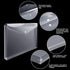 EOOUT 12pcs Plastic Envelopes, Clear Folders, Expandable Gusset and Plastic Waterproof Envelope with Snap Button Closure, Letter Size, A4 Size, for School and Office Suppiles