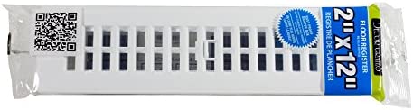 Decor Grates PL212-WH 2-Inch by 12-Inch Plastic Floor Register, White