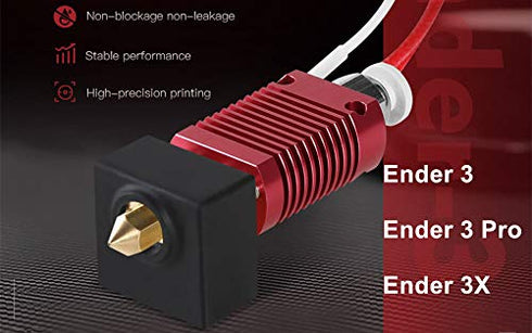 3D Printer Parts Ender 3 Hotend Assembled Ender 3 Pro Extruder Kit 24V 40W for Creality Ender 3 / Ender 3 Pro/Ender 3 V2 with Silicon Cover and 0.4mm Nozzles