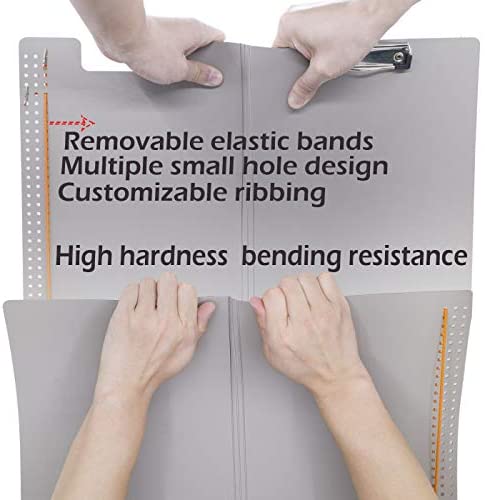 Foldable Clipboard, Enclosed Clipboards Folio,360 Degree Flip Folio Clipfolio,Closing Clipboard Padfolio, Used for Nurse Clipboard and Office Arch Clipboard,Colorful Covered Clipboard. (Orange, Upper)