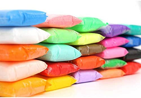 24 Colors Air Dry Clay Magical Kids Clay Ultra Light Modeling Clay Artist Studio Plasticine Toy Safe and Non-Toxic Modeling Clay