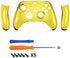 eXtremeRate Chrome Gold Replacement Handles Shell for Xbox Series X Controller, Custom Side Rails Panels Front Housing Shell Faceplate for Xbox Series S Controller - Controller NOT Included