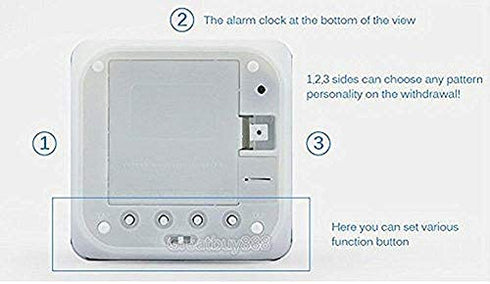 ASLNSONG Super Mario Bros Color Change Digital Alarm Clock 7 Colors Change Digital Alarm Clock with Time, Temperature, Alarm, Date (A)