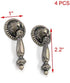 Geesatis 4 PCS Bronze Tear Drop Pull Handle Antique Drawer Cabinet Pull Handle Knobs Furniture Decorative Pull Tool with Mounting Screws, Rust Resistant, Knob Dia 1"