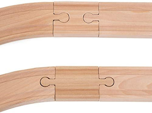 Orbrium® Toys 8 Pcs Wooden Train Track Male-Male Female-Female Adapter Pack Fits Thomas Brio Chuggington Set