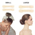 Beaute Galleria 4 Pieces Beige Blonde Magic Hair Bun Maker Foam Sponge Bun Twist Shaper Hair Donuts Chignon Ballet Sock Bun (2 Large and 2 Small)