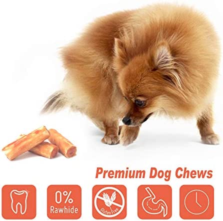 LuvChew Grain Free Rawhide Free Dog Chew Bones Long-Lasting Chicken Retriever Rolls Large 7" 2pcs/Pack