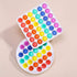 Coco Emporium 4 Pack Holiday Push Pop Fidget Toys, Tie Dye ASMR Sensory Bubbles for Kids | Adults, Rainbow Galaxy Fidgets, Hard Plastic Shells Poppers, Stress Relief Gifts, White Circle and Square