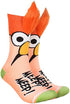 Bioworld The Muppets Beaker Meep Meep Fuzzy Hair Adult Crew Socks