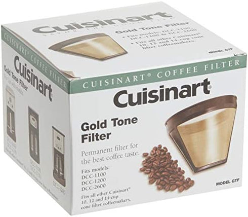 Cuisinart GTF Gold Tone Coffee Filter, 10-12 Cup Cone, Burr Mill