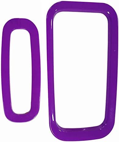 E-cowlboy 4PCS Interior Accessories Decoration Cover Trim Kit Front+Rear Water Cup Holder Trim Gear Shift Box Trim Transfer Case Trim for Jeep Wrangler JK JKU 2011-2018 4-Door (Purple)
