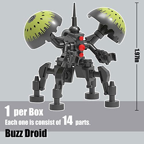 strawjoy Battle Droids 27 Pack Building Sets, Space Wars Clone Army Collectible Action Figure Toys Gifts Packing Box 180 PCS