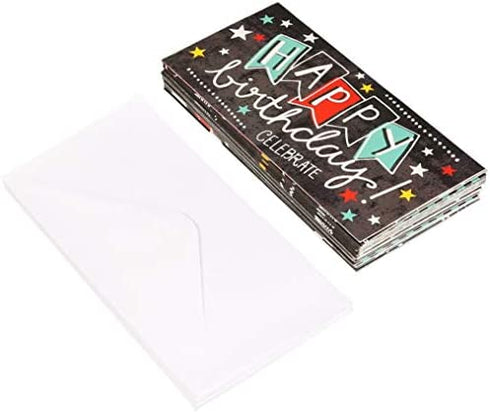 Iconikal Gift Card/Money Holders with Envelopes, Happy Birthday, 20-Pack