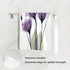 Ollabaky Purple Tulip Flower Hand Towels Fingertip Towels Super Soft Breathable Absorbent Multipurpose Face Towels for Bathroom, Kitchen, Gym, Spa, Home Decoration, 30 x 15 Inch
