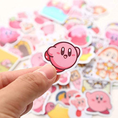 50Pcs Kirby Star Stickers for Laptop Motorcycle Bicycle Skateboard Bottle Luggage Decal Graffiti Skin Sticker…