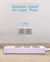 2 Prong Power Strip with USB, 2 Prong to 3 Prong Outlet Adapter with 4 USB Ports 6.6ft Extension Cord, 3 AC Outlets Flat Plug Surge Protector for Smartphone Tablets Home, Office and Hotel, White