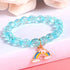G.C 10 PCS Girls Kids Rainbow Beaded Bracelet with Cute Unicorn Rainbow Heart Star Pendant Stretchy Costume Jewelry Set Gift Play Party Favors Present Friendship Jewelry for Baby Toddler Little Girl