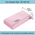 Crib Sheets Girl 2 Pack Set, Pink and Aqua Fitted Crib Sheets Set for Boys and Girls, Soft Baby Sheets for Crib? Size 28 x 52 inches, with 8 Inches Pocket, Fits Standard Crib & Toddler Mattress