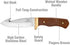 Mossy Oak Fixed Blade Gut Hook Knife, 9.5-inch Full Tang Field Processing Knife - Wooden Handle, Leather Sheath Included, for Skinning, Hunting, Outdoors