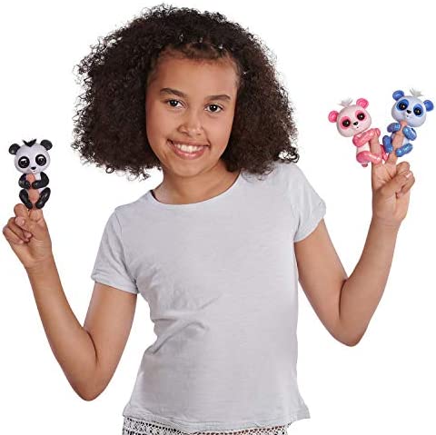WowWee Fingerlings Glitter Panda - Polly (Pink) - Interactive Collectible Baby Pet