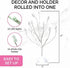 White Money Tree Gift Holder with Clips and LED Light Tips - Gift Card Holder Tree with 10 Photo Clips - Gift Card Tree Holder for Birthdays, Christmas, Weddings etc. - 17 inches tall - by Mein Schatz
