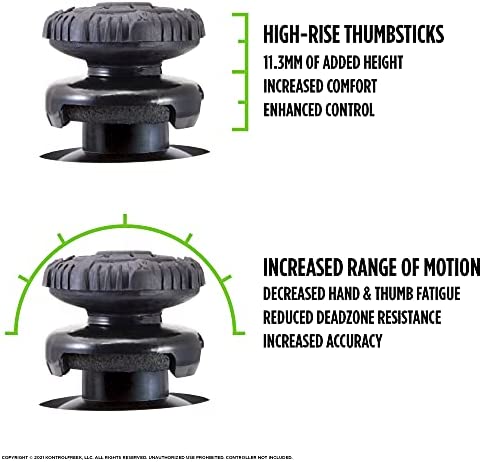 KontrolFreek FPS Freek Battle Royale Nightfall Performance Kit for PlayStation 4 Controller (PS4) | Includes Performance Thumbsticks and Performance Grips | Black
