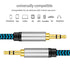 Aux Cable 30 ft Hftywy 3.5mm Male to Male Stereo Aux Cord 3.5mm Auxiliary Audio Cable Braided 1/8 Shielded AUX Headphone Cable Extension Compatible Car/Home Stereos,Speaker,iPhone iPod iPad,Headphones