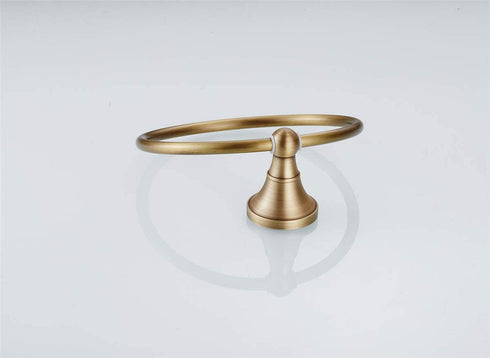 Flybath Round Towel Ring Antique Brass Hanger Hand Towel Holder for Bathroom Kitchen Accessories Wall Mounted, Brushed Bronze