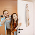 Hotop 2 Pieces Over Door Hooks Single Over Door Hooks Valet Hooks Multi Hanging Storage Hanger for Clothes Coats Towels Hats Scarves Purses Keys and More (White)