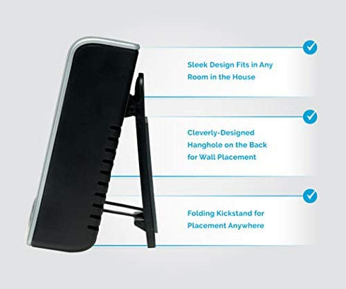 AcuRite 00613 Digital Hygrometer & Indoor Thermometer Pre-Calibrated Humidity Gauge, 3" H x 2.5" W x 1.3" D, Black