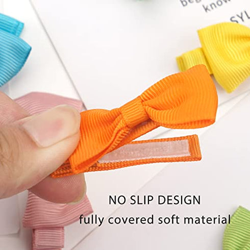 DeD 80 Pieces 2 Inch Hair Bows Fine Hair Clips Grosgrain Ribbon Bows Alligator Hair Clips Fully Lined for Baby Girls Toddlers Infant In Pairs
