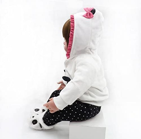 Pedolltree Reborn Baby Girl Dolls Clothes 18 inch Panda Outfits Accesories for 17-19 inch Reborns Doll Newborn Baby Girl Matching Clothing